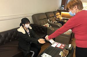 wang masters 王老師<br>スタッフのマスク着用、アルコールによる手の消毒