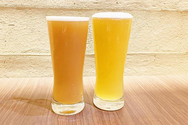 「ジャスミンティービール」は泡が立ちやすいので、ひとくちビールを飲んで量を減らしてから、静かに注ぐのがおすすめですよ～。クラフトビール好きな人ならハマること間違いなしです。