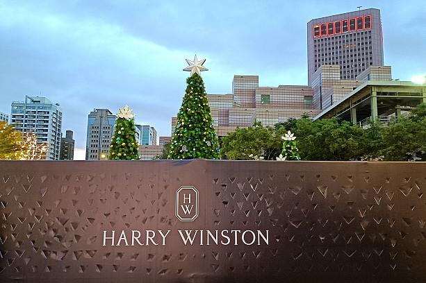 「HARRY WNSTON」が協賛しているクリスマスツリーはまだ準備中！