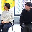 コロナ禍のため、台北の会場には「＋10・テンモア」デザイナーの陳小爵さん(画面右)と許芝瑞さん(画面左)が……