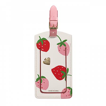 KATE SPADE草莓行李掛牌(12.5×7×0.4cm(ストラップ含まず);18×7×0.4cm(ストラップ含む)$500(一部店舗のみ販売)