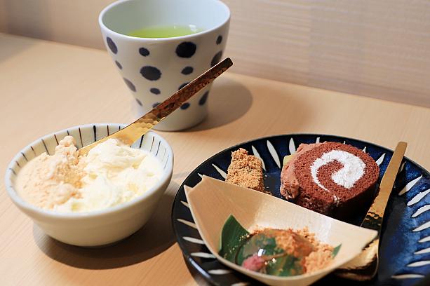 食事を終えた頃にはシメのお茶が運ばれてきました。淹れたての静岡産の玄米茶です。お腹と心が満たされて幸せな気分♡「NAGOMI」でなごみのひと時を過ごしませんかー？