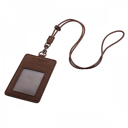 咖啡編織銅章證件掛牌(7.3×11.5 cm/ストラップ90 cm)$450