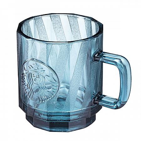 靛藍女神斜紋玻璃杯(400ml)$600