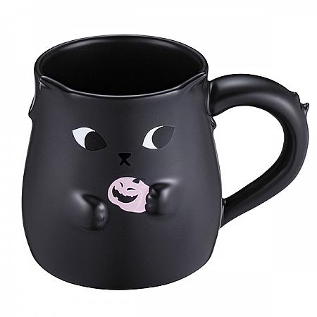 黑貓粉南瓜馬克杯(12OZ)$580