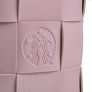 粉色編織筒型包(直径15×高さ16cm/取っ手30×2cm) $820