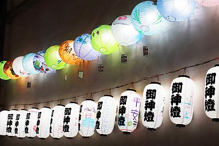 地元台南の幼稚園生から高校生までの児童・生徒が描いた提灯に加え、群馬県から参加した子供たちの作品も光を放っていましたよ。