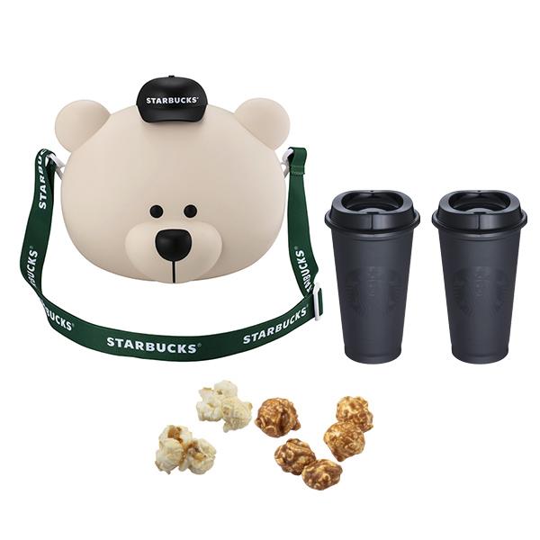 Bearista熊杯架爆米花收納組$890/Bearista熊杯架爆米花＋Kermit杯2つ入り$980元