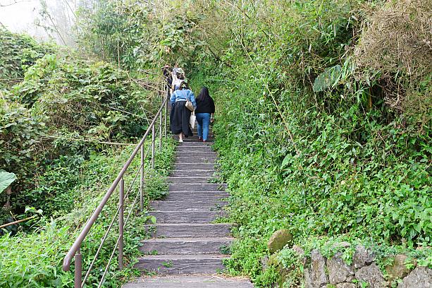 山登りと言っても階段ですからね、ラクラク～！動きやすい服装とスニーカーといった軽装で訪れましょう。ふふふ～ん♪