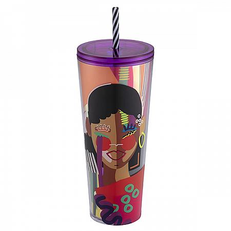 Artist耳環女孩TOGO冷水杯(710ml)$650<br>Shae Anthonyデザイン