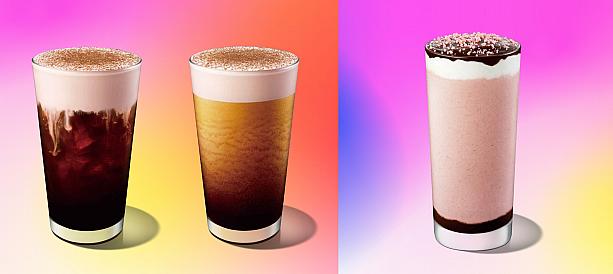 ストロベリーチョコ味のドリンク