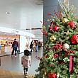 それでは新しい展望台のデコレーションを見てみましょう！あちこちにクリスマスツリーがあって、それだけで楽しい気分になりますね～