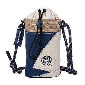 拼接筒型隨行斜背袋$480