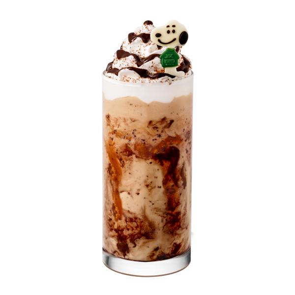 焦糖可可燕麥奶霜星冰樂(Joe Kind Snoopy Chocolate and Caramel Oatmilk Cream Frappuccino® Blended Beverage)Tall$180/Grande$200/Venti$220