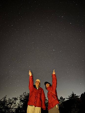 ツアーのサービス。星のガイドさんが撮影してくれた記念写真(iPhone)