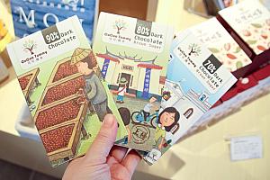 本だけじゃない書店としての立ち位置で、商品の7割ほどが雑貨や食品類だとか。