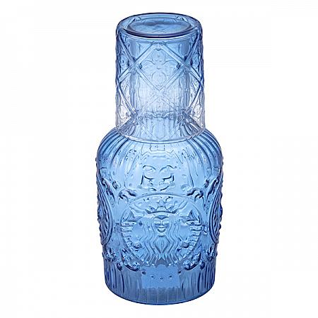 地中海藍玻璃瓶附杯(瓶：547ml/コップ：130ml)$880