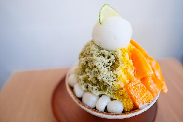 そしてやっぱり四季春茶のさわやかな苦みとレモン味のシャーベットとの組み合わせで、甘いだけじゃないっていうのが「四季芒夏」の魅力！