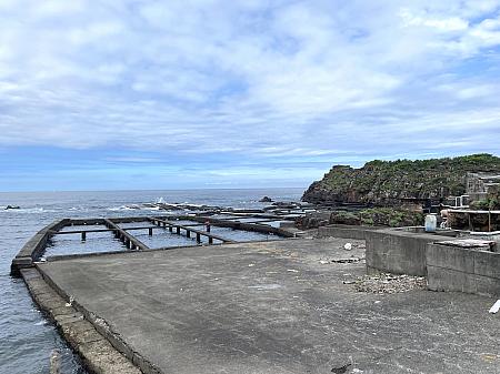 台湾の東北角は有名な海鮮産地のひとつ。海と繋がっているこの広大な養殖場では九孔（トコブシ）を養殖しています。7―8月の夏の時期に繁殖・孵化を開始、翌年4―5月の春に成貝へと成長。収穫時期は毎年秋の10月頃です