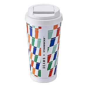 BEAMS方格旗不鏽鋼杯(473ml)$1,380