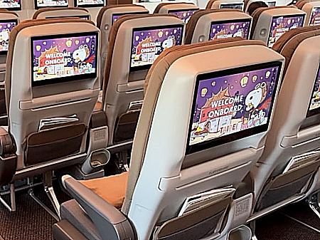 この他にも「おしぼり袋までスヌーピー柄」「限定グッズが免税販売されてる」「搭乗券持参でスヌーピーミュージアムの割引特典あり」などなど、ファンにはたまらない演出がいっぱいで、スヌーピーファンに贈る、究極の空の旅が楽しめるんです！
