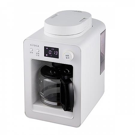 白SIROCA可預約自動研磨咖啡機(コーヒー豆1袋付き)$4,680