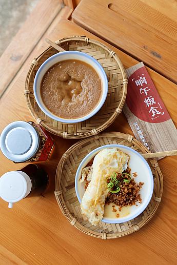 お米を使用した客家料理が楽しめる「晌午粄食」。ヨモギ餅のDIYも可能です。席数が少ない＆人気なので要予約！