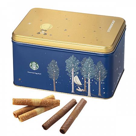 <b>臻選綜合蛋捲禮盒</b>$580<br>(咖啡・可可・紅茶・蜂蜜・起司・麥麩6種の味蛋捲各一袋(各袋9本))
