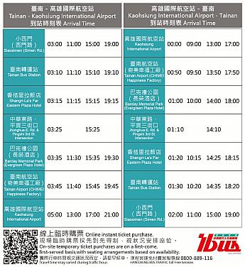 111バス時刻表(画像提供：台南輕鬆遊)