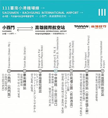 111バスルート(画像提供：台南輕鬆遊)