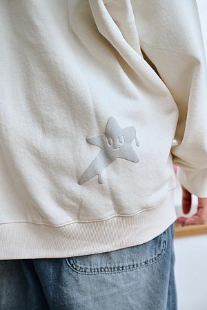 KURT聯名拉鍊愛心刺繡連帽上衣 | 象牙白／黑 | M／L | 2290元