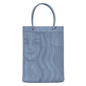 淺藍皮革小禮袋提袋$680