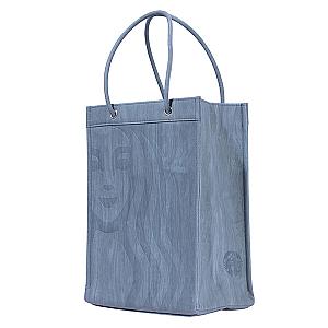 淺藍皮革小禮袋提袋$680