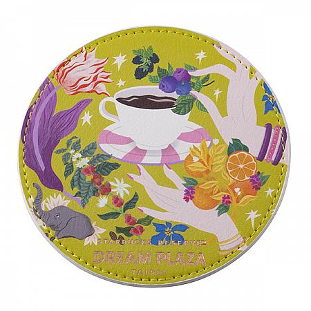 綠魔幻時刻皮革杯墊$350