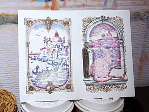 無料でできるカードのDIY体験もありました。スタンプを押すたびに重ね刷りしているみたいなカードが作れちゃうんです♡