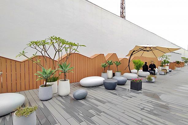 なんだか南国リゾートっぽい休憩スペースも。素敵～♡　