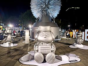 しかもこれだけじゃないんです。雪に見立てた泡が定期的に放たれるので、子供が大喜び！(大人のナビも大喜び♡)写真では伝わりにくくてすみません！