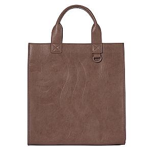 深棕皮革中禮袋提袋$1,200