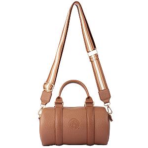 棕皮革圓筒側背包$1,080