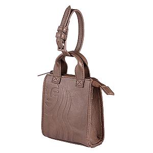 深棕皮革中禮袋迷你包$600