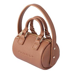 棕皮革圓筒迷你包$600