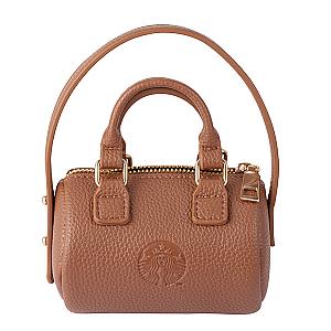 棕皮革圓筒迷你包$600