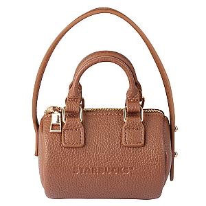 棕皮革圓筒迷你包$600