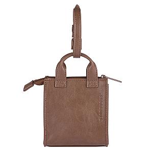 深棕皮革中禮袋迷你包$600