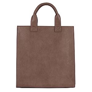 深棕皮革中禮袋提袋$1,200