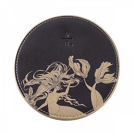 黑女神映像皮革杯墊$350