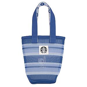 藍彩101條紋網布隨行杯袋$480