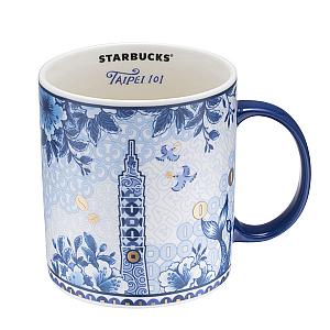 16OZ藍彩風華101馬克杯(473ml)$700