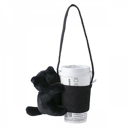 抱抱黑貓咪單杯提袋$480