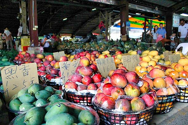 マンゴーの産地、台南・玉井の市場の様子